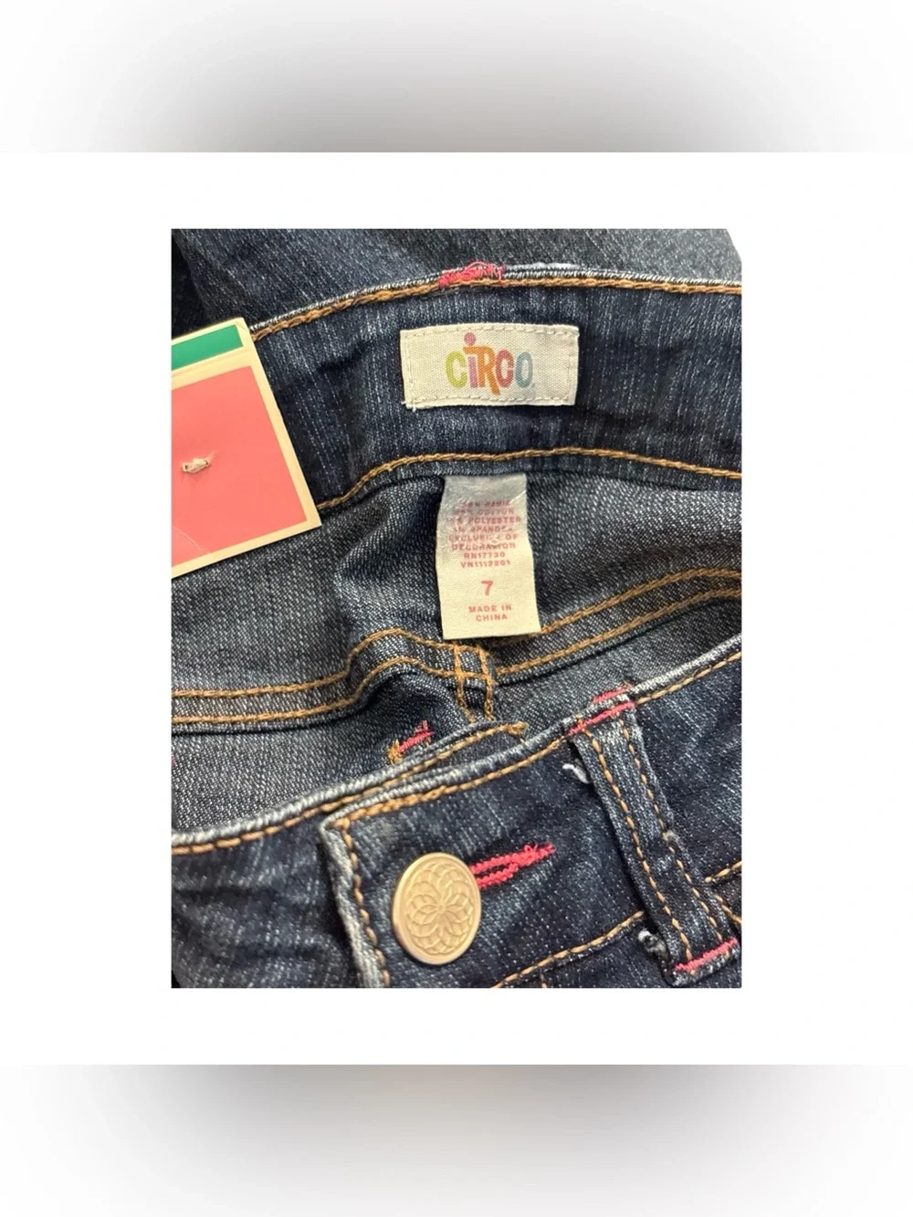 Circo Y2K Blue Flare Casual Jeans with Colorful Butterfly Embroidery Size 7